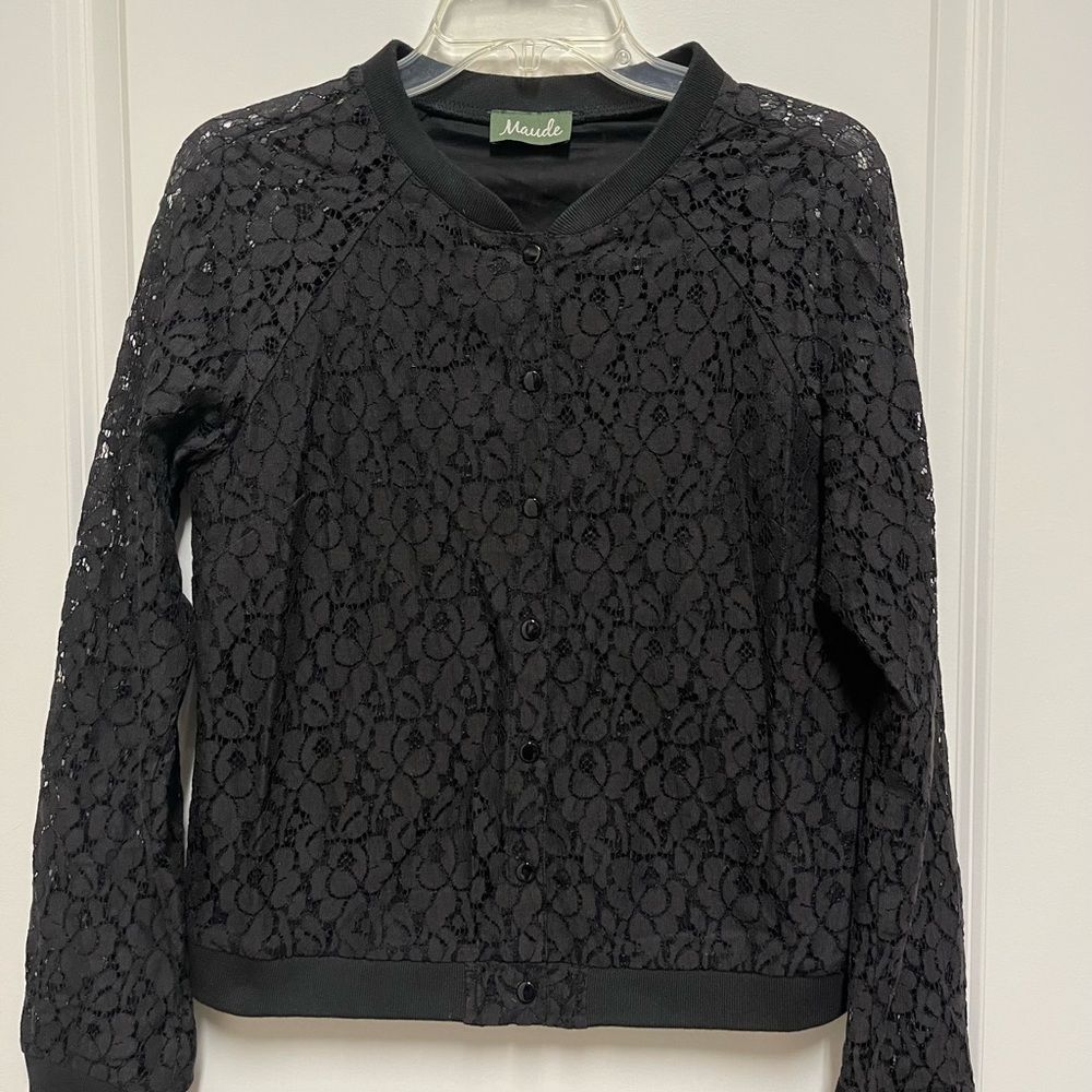 Maude Black Lace Cardigan